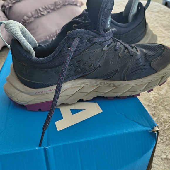 Hoka Women's Anacapa Breeze Sneakers in Blue and Pink - Picture 4 of 11